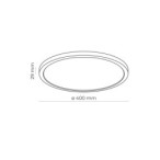 Lubinis šviestuvas AQUA 1xLED 36W 3000, 4000, 6500K (CCT keičiama) JUODA, BALTA