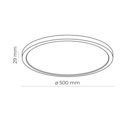 Lubinis šviestuvas AQUA 1xLED 15W 3000, 4000, 6500K (CCT keičiama) BALTA