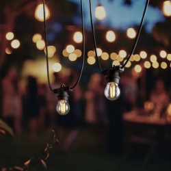 Lauko girlianda 11.5m GIRLANDA 10xE27 JUODA IP65