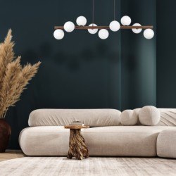 Pakabinamas šviestuvas ESTERA 9xG9 RIEŠUTMEDŽIO