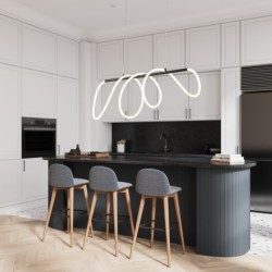 Pakabinamas šviestuvas FLEXI 1xLED 45W 4000K (Neutrali balta) JUODA