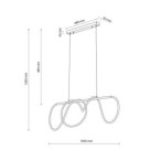 Pakabinamas šviestuvas FLEXI 1xLED 45W 4000K (Neutrali balta) JUODA