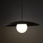 Pakabinamas šviestuvas SLATE 1xE27 JUODA