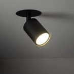 Įmontuojamas pakreipiamas šviestuvas NEX 1xGU10 JUODA