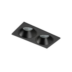 Įmontuojamas šviestuvas PRISMA 2xGU10 JUODA IP65