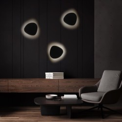 Sieninis šviestuvas STONE 2xG9 JUODA