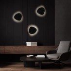 Sieninis šviestuvas STONE 2xG9 JUODA