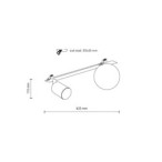 Lubinis pakreipiamas šviestuvas VOX 2xGU10, G9 JUODA