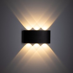 Sieninis lauko šviestuvas ARROW 6xLED 1W 3000K (Šilta balta) JUODA IP54