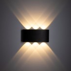 Sieninis lauko šviestuvas ARROW 6xLED 1W 3000K (Šilta balta) JUODA IP54