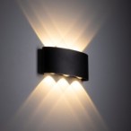 Sieninis lauko šviestuvas ARROW 6xLED 1W 3000K (Šilta balta) JUODA IP54