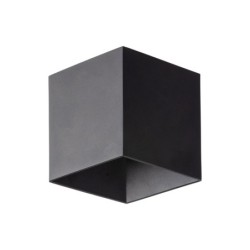 Sieninis lauko šviestuvas CUBE 2xLED 5W 3000K (Šilta balta) JUODA IP54
