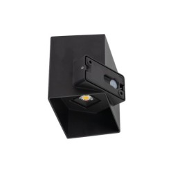 Sieninis lauko šviestuvas CUBE 2xLED 5W 3000K (Šilta balta) JUODA IP54