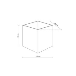 Sieninis lauko šviestuvas CUBE 2xLED 5W 3000K (Šilta balta) JUODA IP54