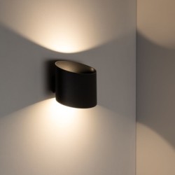 Sieninis lauko šviestuvas VERTO 2xLED 5W 3000K (Šilta balta) JUODA IP54