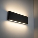 Sieninis lauko šviestuvas ARWENA 2xLED 12W 3000K (Šilta balta) JUODA IP54