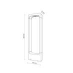 Pastatomas lauko šviestuvas ARIUS 1xLED 10W 3000K (Šilta balta) JUODA IP54