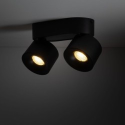 Lubinis šviestuvas SPARK 2xLED 10W 3000, 4000, 6000 K (CCT keičiama) JUODA