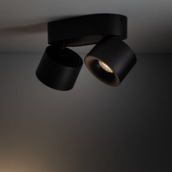 Lubinis šviestuvas SPARK 2xLED 10W 3000, 4000, 6000 K (CCT keičiama) JUODA