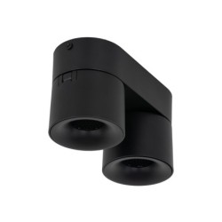 Lubinis šviestuvas SPARK 2xLED 10W 3000, 4000, 6000 K (CCT keičiama) JUODA