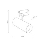 Bėginės sistemos TRACER 1-fazės šviestuvas 1xLED 10W 2700, 4000, 6000K (CCT keičiama) BALTA
