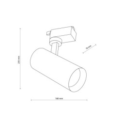 Bėginės sistemos TRACER 1-fazės šviestuvas 1xLED 20W 2700, 4000, 6000K (CCT keičiama) BALTA
