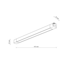 Bėginės sistemos TRACER 1-fazės šviestuvas 1xLED 30W 3000K (Šilta balta) BALTA