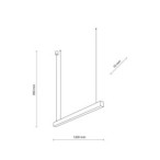 Pakabinamas šviestuvas LUXE 1xLED 40W 3000, 4000, 6000 K (CCT keičiama) JUODA