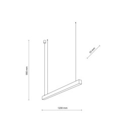 Pakabinamas šviestuvas LUXE 1xLED 40W 3000, 4000, 6000 K (CCT keičiama) BALTA