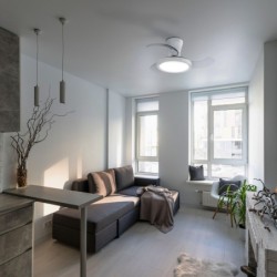 Lubinis šviestuvas su ventiliatoriumi BREEZE 1xLED 18W 2700, 4000, 6000K (CCT keičiama) BALTA