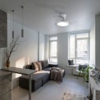 Lubinis šviestuvas su ventiliatoriumi BREEZE 1xLED 18W 2700, 4000, 6000K (CCT keičiama) BALTA