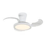 Lubinis šviestuvas su ventiliatoriumi BREEZE 1xLED 18W 2700, 4000, 6000K (CCT keičiama) BALTA