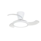 Lubinis šviestuvas su ventiliatoriumi BREEZE 1xLED 18W 2700, 4000, 6000K (CCT keičiama) BALTA