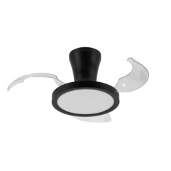 Lubinis šviestuvas su ventiliatoriumi BREEZE 1xLED 18W 2700, 4000, 6000K (CCT keičiama) JUODA