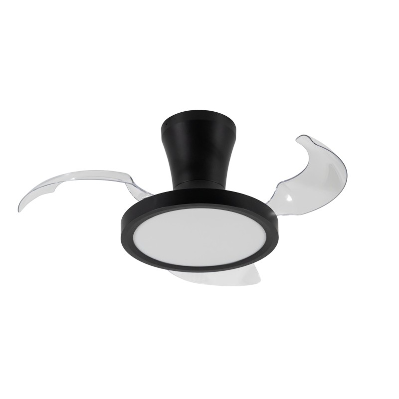 Lubinis šviestuvas su ventiliatoriumi BREEZE 1xLED 18W 2700, 4000, 6000K (CCT keičiama) JUODA