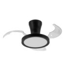 Lubinis šviestuvas su ventiliatoriumi BREEZE 1xLED 18W 2700, 4000, 6000K (CCT keičiama) JUODA