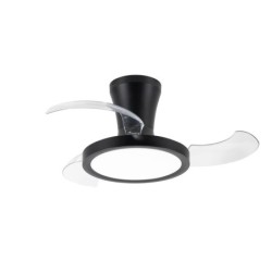 Lubinis šviestuvas su ventiliatoriumi BREEZE 1xLED 18W 2700, 4000, 6000K (CCT keičiama) JUODA