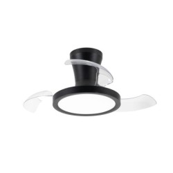 Lubinis šviestuvas su ventiliatoriumi BREEZE 1xLED 18W 2700, 4000, 6000K (CCT keičiama) JUODA