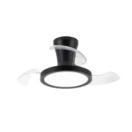 Lubinis šviestuvas su ventiliatoriumi BREEZE 1xLED 18W 2700, 4000, 6000K (CCT keičiama) JUODA