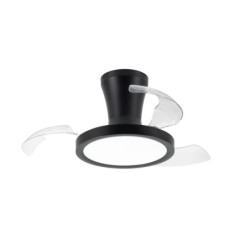 Lubinis šviestuvas su ventiliatoriumi BREEZE 1xLED 18W 2700, 4000, 6000K (CCT keičiama) JUODA