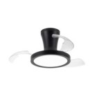 Lubinis šviestuvas su ventiliatoriumi BREEZE 1xLED 18W 2700, 4000, 6000K (CCT keičiama) JUODA