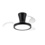 Lubinis šviestuvas su ventiliatoriumi BREEZE 1xLED 18W 2700, 4000, 6000K (CCT keičiama) JUODA