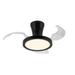 Lubinis šviestuvas su ventiliatoriumi BREEZE 1xLED 18W 2700, 4000, 6000K (CCT keičiama) JUODA