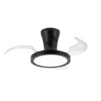 Lubinis šviestuvas su ventiliatoriumi BREEZE 1xLED 18W 2700, 4000, 6000K (CCT keičiama) JUODA