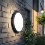 Lubinis šviestuvas SFERIS 1xLED 18W 3000K (Šilta balta) JUODA IP54