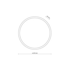Lubinis šviestuvas SFERIS 1xLED 18W 3000K (Šilta balta) JUODA IP54