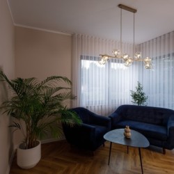 Pakabinamas šviestuvas LAVA 9xG9 SMĖLIO