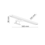 Sieninis šviestuvas LEITO 1xLED 10W 4000K (Neutrali balta) JUODA