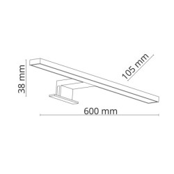 Sieninis šviestuvas LEITO 1xLED 10W 4000K (Neutrali balta) JUODA