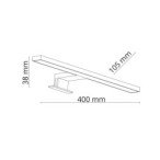 Sieninis šviestuvas LEITO 1xLED 8W 4000K (Neutrali balta) JUODA